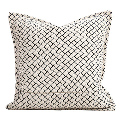 Black & White Geometric Square Cushion | Modern Curtains