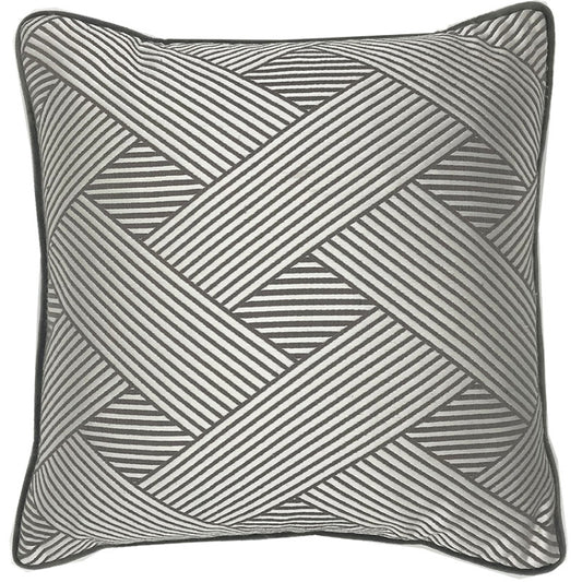 JC0083 - Geometric Grey & White Square Cushion